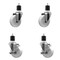 Service Caster 4'' Nylon Wheel Swivel 1-7/8'' Expanding Stem Caster Set 2 Brakes, 4PK SCC-EX20S414-NYS-2-TLB-2-178 - alternate 1